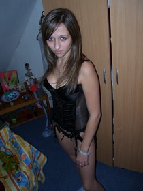 Slutty girl has her toilet
