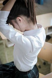 Sexy girl biting blowjob